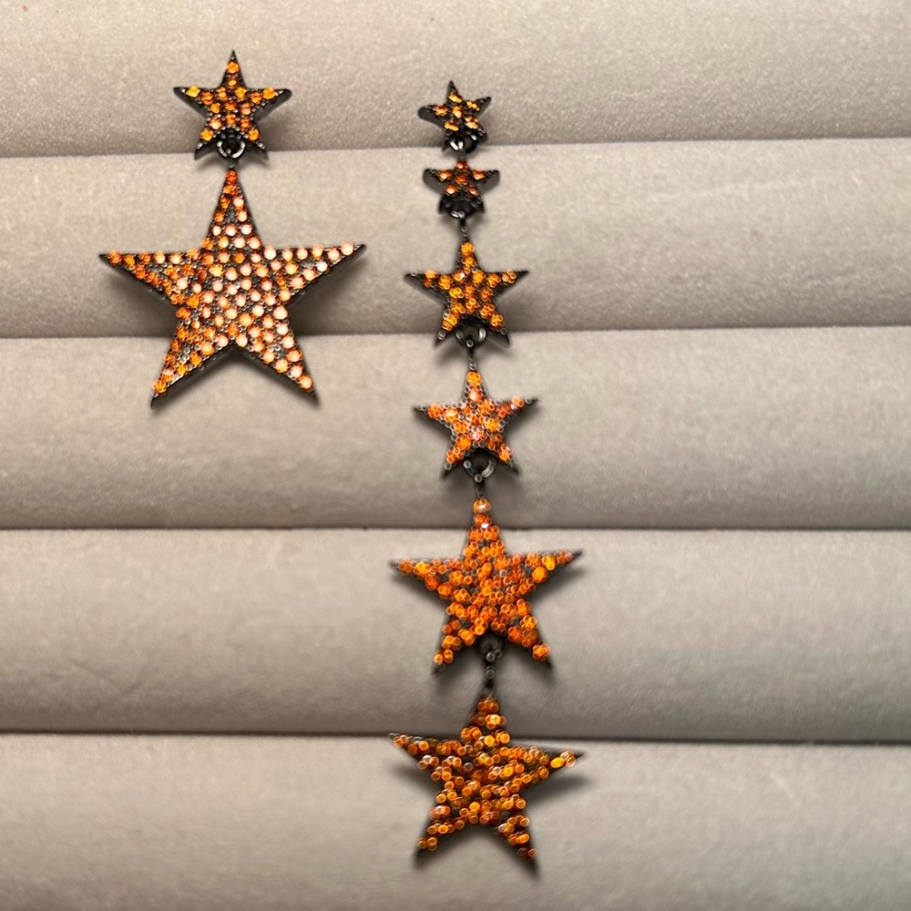 New Stars zircon stones ASYMMETRIC S925 Earrings/sparkling
